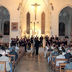 Il coro “Monteverdi” ideatore della manifestazione diretto magistralmente da Matjaž Šček durante la sua esecuzione nel Duomo di Valvasone. (foto Taboga)